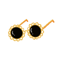 Itstapestry beach yellow glasses kacamata Sticker