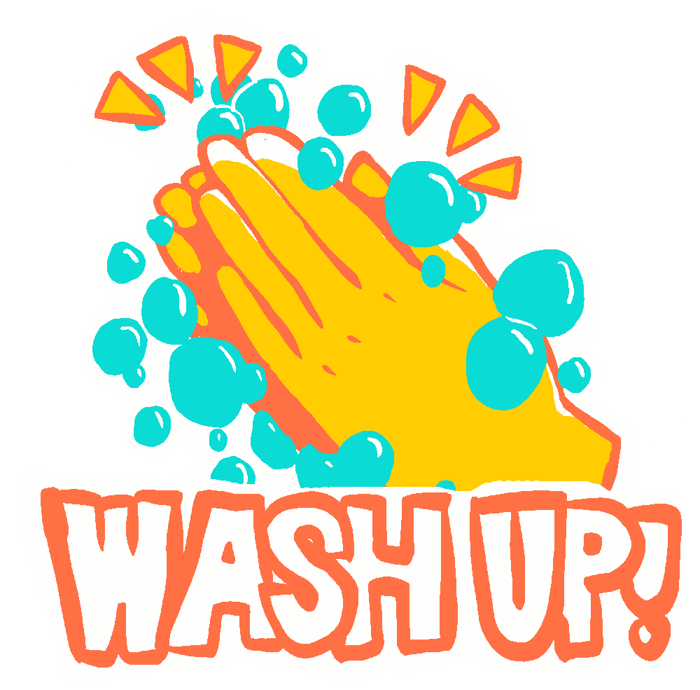 Corona Wash Up Sticker