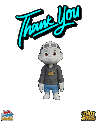 Thanks Thank You Sticker by Zhot Music