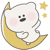 uni_kumawo goodnight uni おやすみ 夜 Sticker