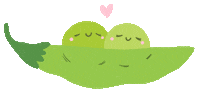 Foreversleepy cuddle peas peas in a pod foreversleepy Sticker