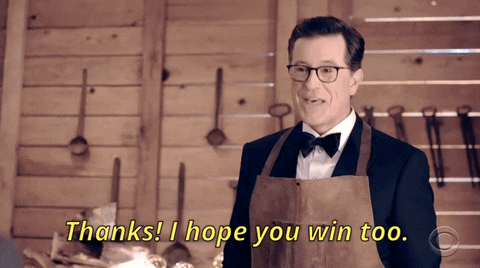 Thanks I Hope You Win Too Stephen Colbert GIF by Emmys
