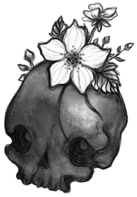 timianwolf love heart halloween flowers Sticker