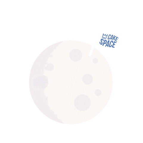 Space Moon Sticker by Cakespace.co