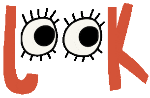 Cartoon Looking Sticker