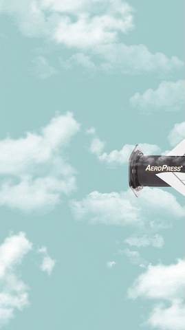 aesiaesi giphyupload coffee clouds airplane GIF