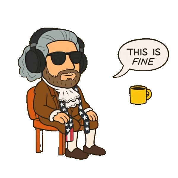 Everything Is Fine Drinking Sticker