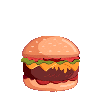 Burger Cheese Sticker by TanguyJestin