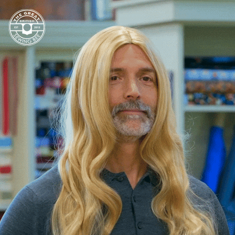 Hair Costume GIF by The Great British Sewing Bee