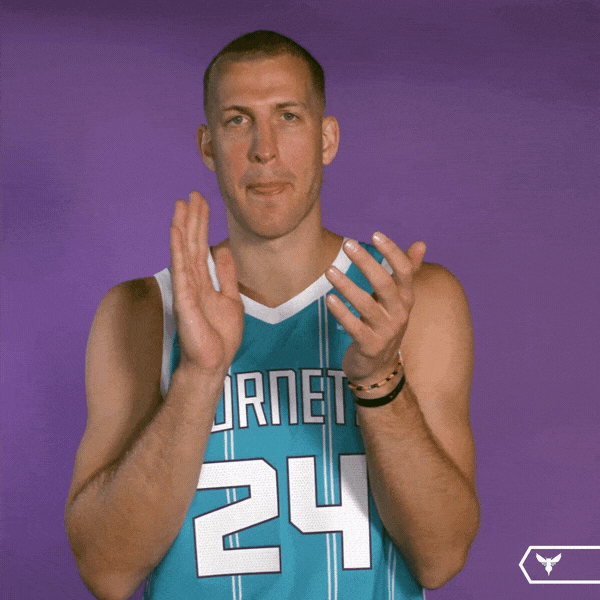 Mason Plumlee Applause GIF by Charlotte Hornets