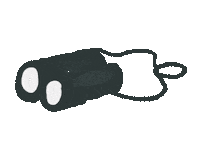 Binoculars Searching Sticker by Leon Nikoo