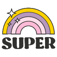 blocprint rainbow colorful super colourful Sticker