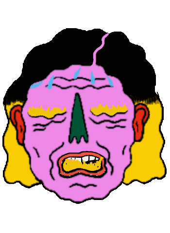 ffembroidery fire mood stress sweaty Sticker