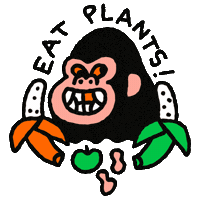 Vegan Eat Plants Sticker by Jasper Van Gestel