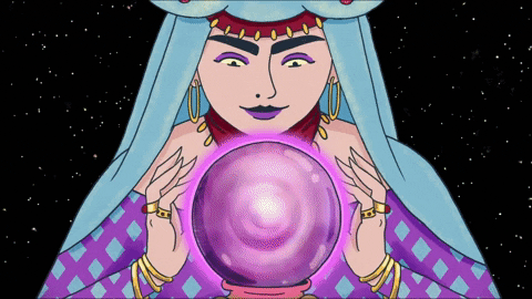 Psychic Fortuneteller Ruby Nihilisticmystics Money Riches Cash Animation Trippy Makeitrain GIF by Abbey Luck