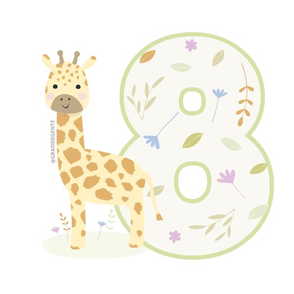 Aniversario Giraffe Sticker by Grão de Gente