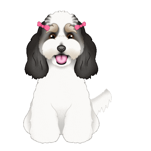 Little Rosie And Lily Cavoodle Sticker by zoopeez
