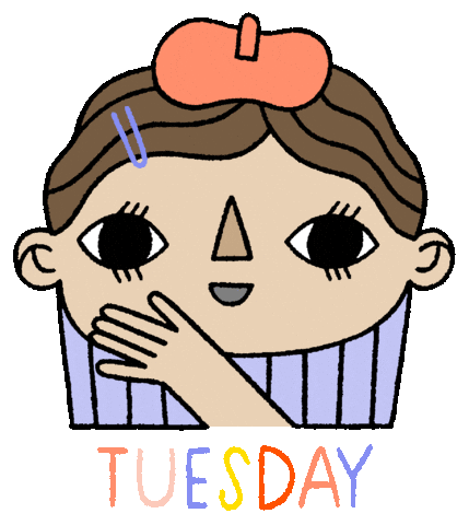 Tuesday Morning Illustration Sticker by Anke Weckmann