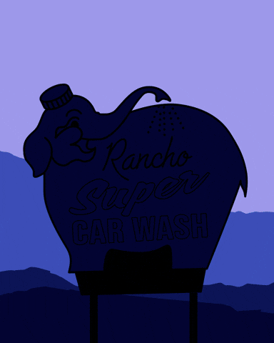 VisitRanchoMirage giphyupload neon sign historical pink elephant GIF