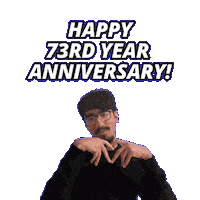 73 Year Anniversary Sticker