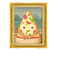 Mona Lisa Art Sticker by Blaze Pizza Middle East