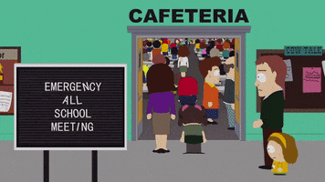 sign cafeteria GIF by South Park 