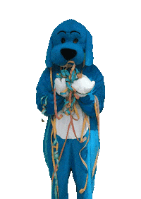 Dog Celebrating Sticker by accadis Hochschule