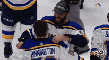 ice hockey hug GIF by NHL
