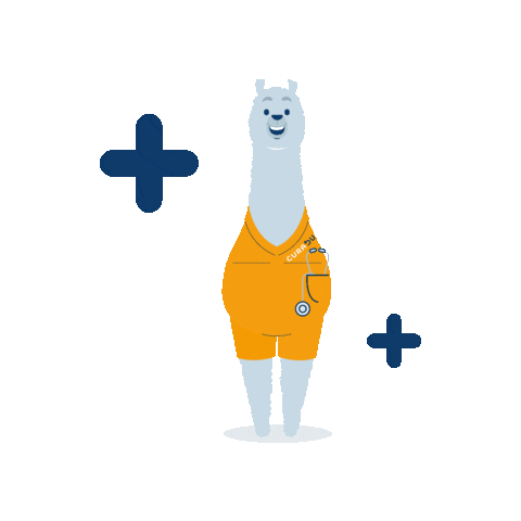 Happy Alpaca Sticker by Curadu GmbH