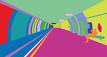 Train Station Art GIF by Yoni