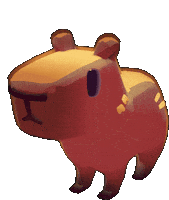 Shock Capybara Sticker by Kitten Cup Studio