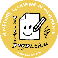 Badges Doodling Sticker by Awesome Merchandise