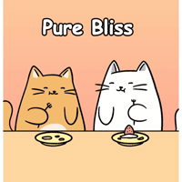 Eating Together Strawberry Cake GIF by MESA My Emotional Support Animal