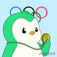 Penguin Kiss GIF by Abster