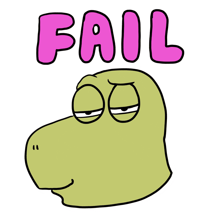 F Fail Sticker by Luigi Segre