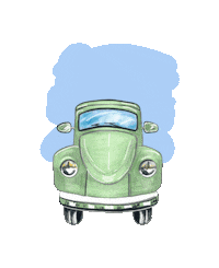 DavEkaterina travel car vacation go Sticker