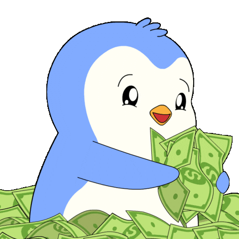 Money Love Sticker by Pudgy Penguins