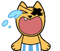 bricxart cat sad cry tears Sticker