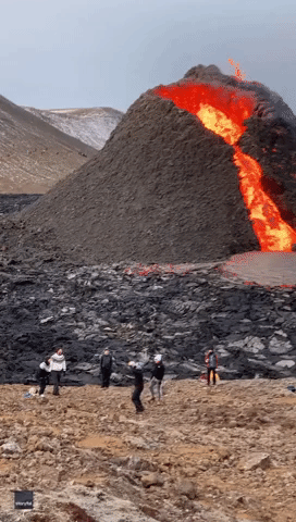 Erupting Volcano Is the Perfect Backdrop for a Casual Game of Volleyball