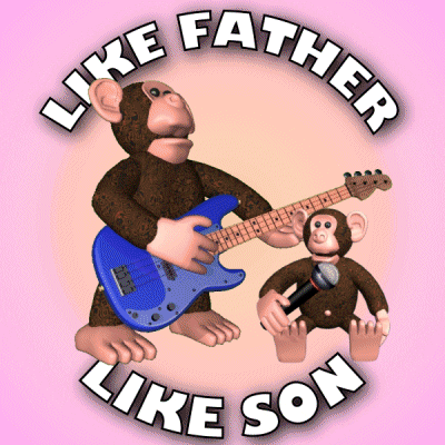 Like Father Like Son Monkey GIF