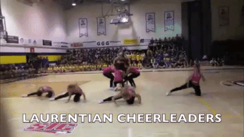 cheerleader voyageurs GIF by Laurentian University