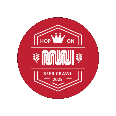 San Francisco Beer Sticker by SFMTA-Muni