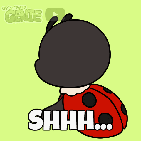 Silence Be Quiet GIF by Christophers Genie