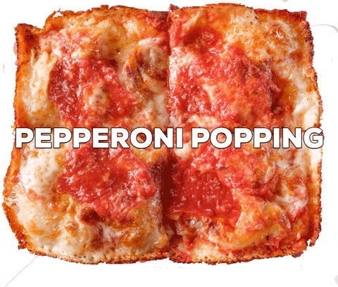 SquarePieCity giphygifmaker pizza pepperoni square pie GIF