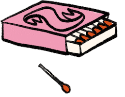 Perfect Match Fire Sticker by Leah Schmidt