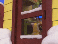 Playing in snow
