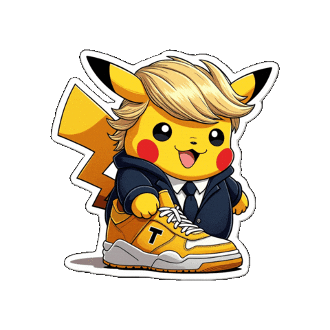 Trump Sneakers Sticker by Patrick Widen