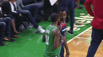 chatting kyrie irving GIF by NBA