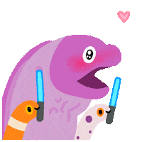 Love You Fish Sticker by pikaole