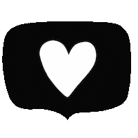 Black Heart Love Sticker by PRMP Brow & Beauty Studio